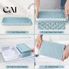 Easy Clean Ice Tray Mini Cube with Bin And Scoop, Small Round Silicone Ball Mold for Coffee Drinks, Release Stackable Freezer