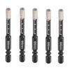 5 шт. 6 мм/8 мм Паяные в вакууме алмазные сухие сверла Шестигранный хвостовик Корончатое сверло Режущий инструмент Для мрамора Гранита Керамики Стекла Плитки Камня Открытие отверстий