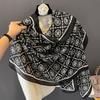 1PC 180*90cm Keep Warm New Elegant Luxury Silk Scarf Decoration Shawl Sun Protection With Women Fashion