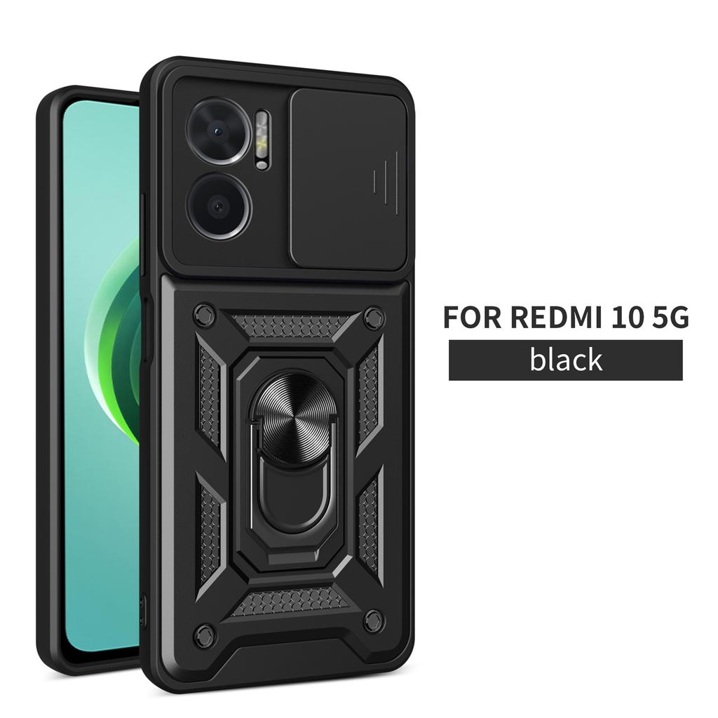 Портативная подставка Защитный чехол для камеры для Xiaomi Redmi 10 5G Гибридный Armor Вращающийся кронштейн 360° Чехол Redmi10 5g