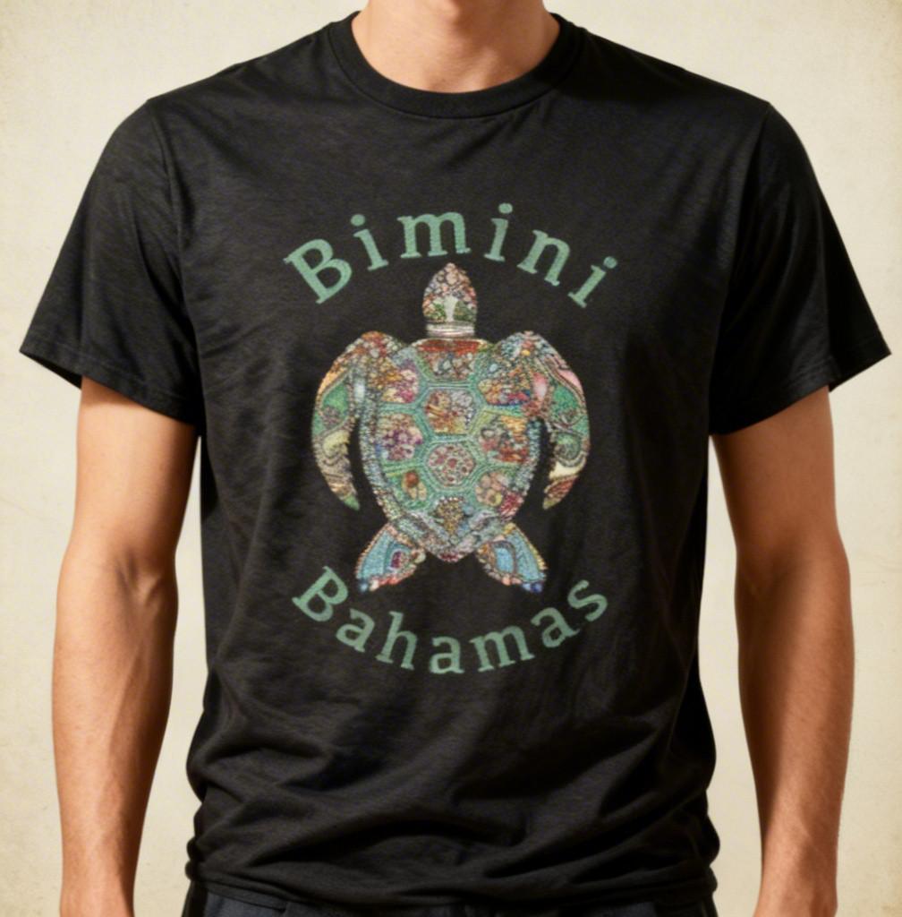 Bimini Bahamas Tribal Turtle Gift T-Shirt
