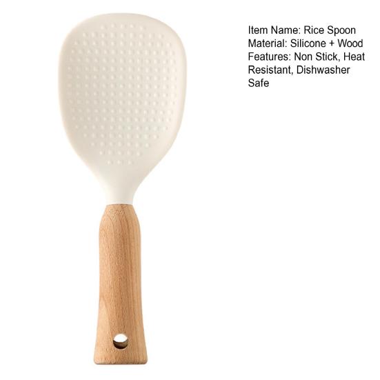 Ложка для риса с антипригарным покрытием, лопатка для риса, жаропрочная ложка для рисоварки, сервировочная ложка для зерен