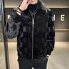 Fur Coat for Men's Mink Fur Coat for Whole Mink Men's Winter Gold Mink Fur Coat
