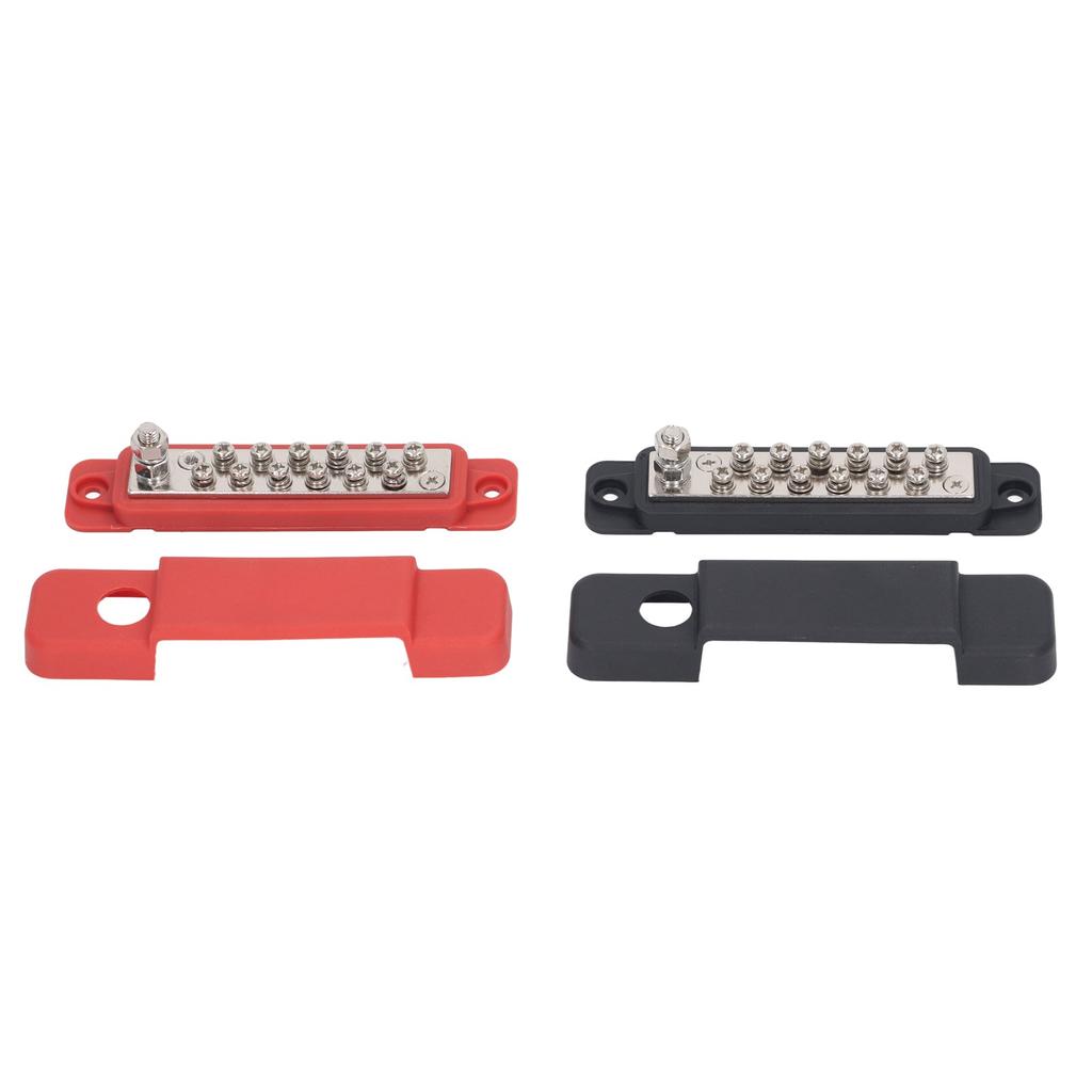 2 Комплекта 12-контактная шина M8 Шпилька Блок распределения питания для автомобиля, автодома, морской яхты, DC48V