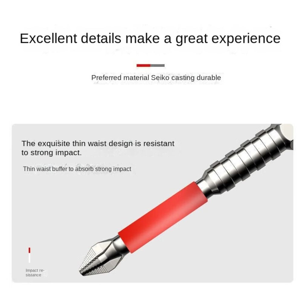 6/10/20pcs S2 Zinc Zinc Alloy Steel Cross Screwdriver  Head Non-slip Electric Screwdriver Bit  Electric Drill