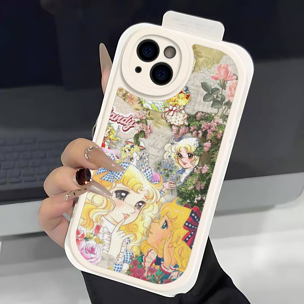 Классический аниме C-Candy C-Candy Кожаный чехол для телефона Для IPhone 16 15 14 13 12 11 Pro Max Plus Ударопрочный чехол