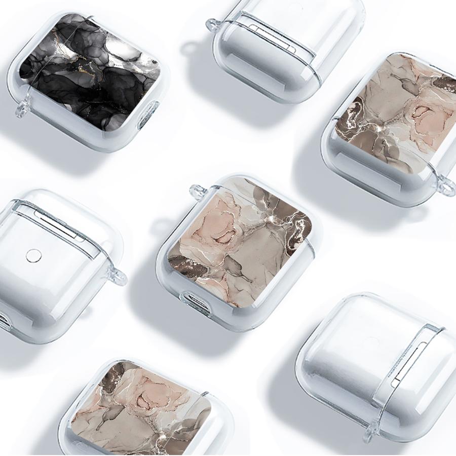 Чехол для Airpods 1 4 3 Pro2 Pro 2 Pro3 Прозрачный Чехол для Наушников Минималистичный Рисунок