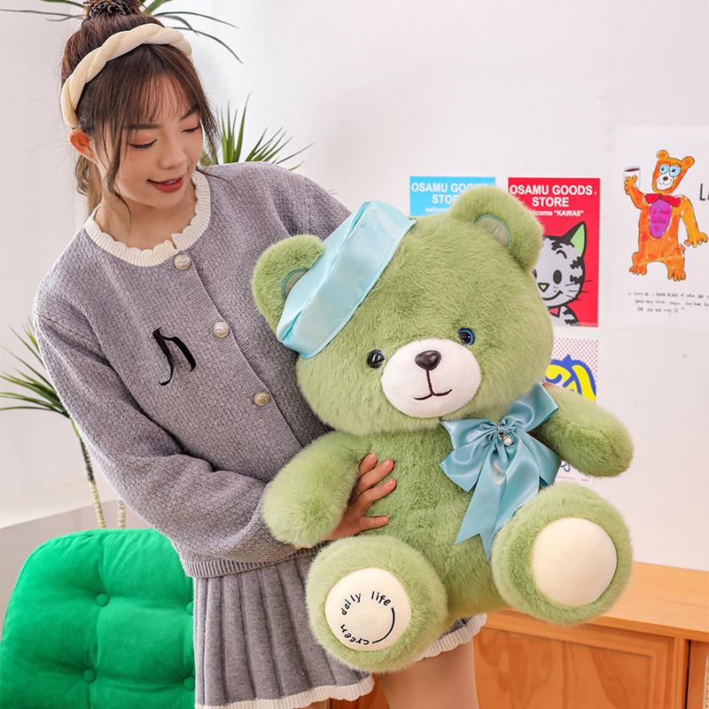 Teddy Bow Beret Bear Plush Doll Childrens Birthday Gift Souvenir Decoration Home