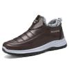 Men's Winter Snow Boots Casual Non-Slip Faux Fur Lined Walking Loafers Shoes Comfort Short Ankle Booties Water Resistant Warm Workout Sneakers for Men
