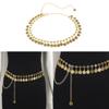 Waist Belt with Shaking Metal Coins Ethnic Style Belly Chain Fashion Accessory for Music Festivals and Casual Outfits