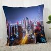 Роскошный домашний декор, наволочка для подушки, диванная подушка для гостиной, наволочка для подушки с рисунком ночной сцены города, наволочка для подушки с рисунком света
