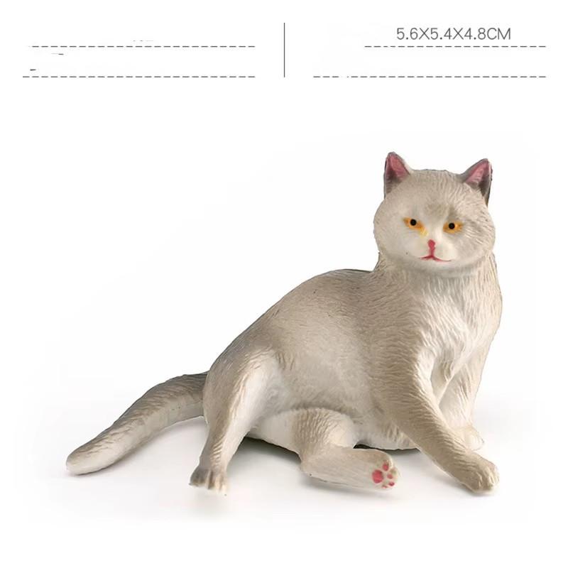 1pc Mini Realistic Cat Figurine Set Cute Orange Tabby British Shorthair Toy Kittens for Kids Decoration Resin Decorative Ornaments