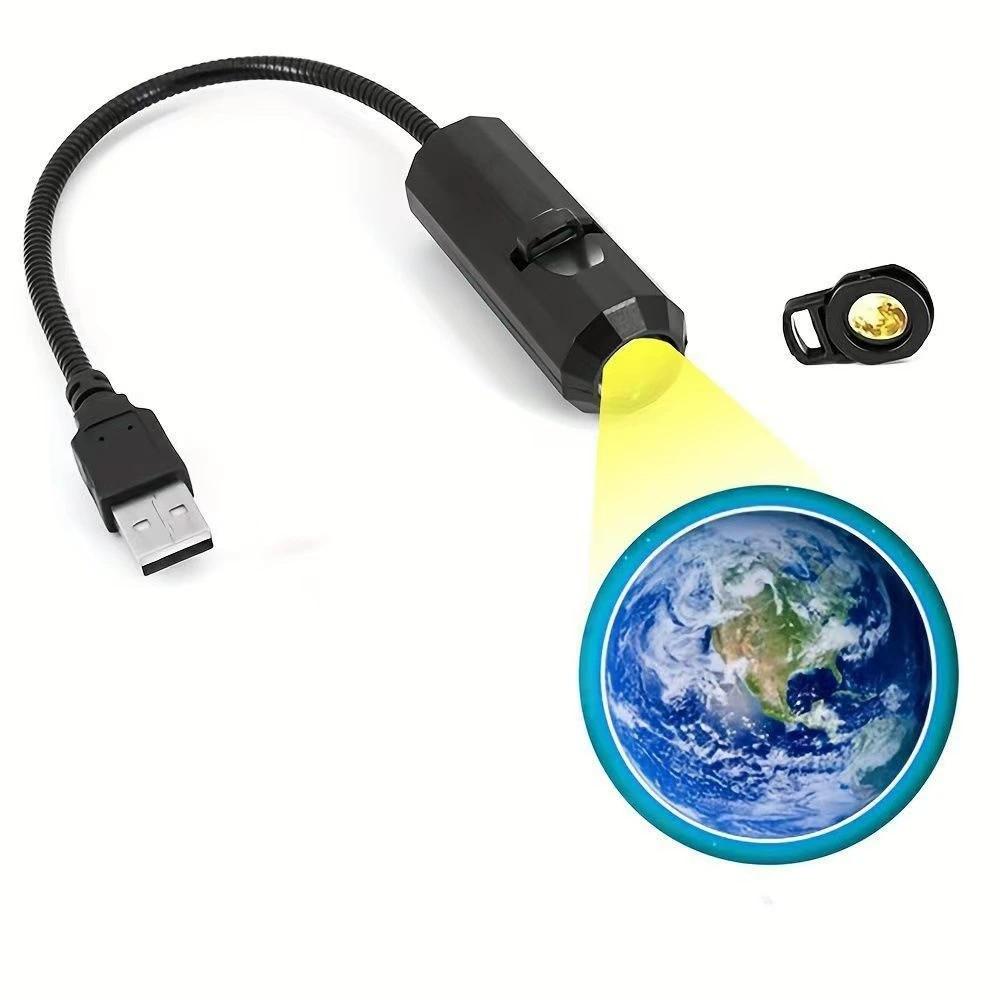 USB Потолочный Проекционный Ночник Луна Земля Атмосферный Свет Лампа Звездное Небо Ночник Романтическая Декорация для Спальни Галактический Проектор