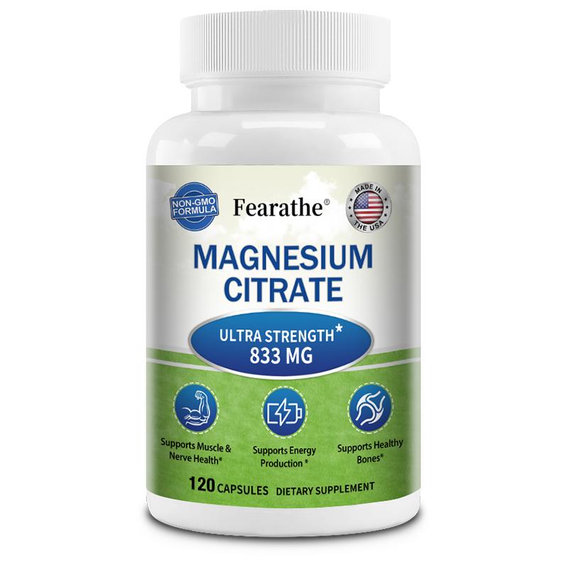 Fearathe Magnesium Ultra Strength 833mg Capsules, 120 Count
