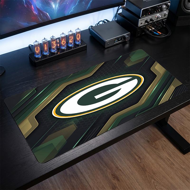 Green Bay Packers Pattern Mousepad Anti?Slip Rubber Desk Pad For Gaming Working Desktop Decoration