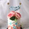 Girls DIY Bunting Happy Birthday Stars Gold Baking Decoration Cake Flags Party Supplies Cake Topper