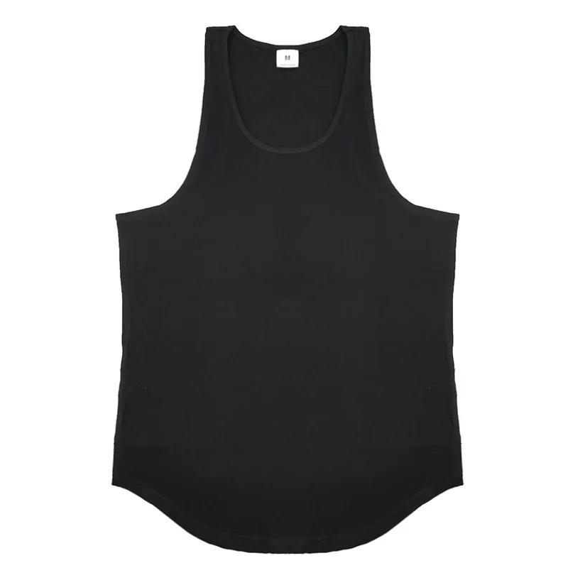 Muscleguys Летние мужские беговые майки Хлопковая майка без рукавов для зала Фитнес майка Бодибилдинг Стрингер одежда Тренировочная майка Мышечная майка