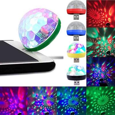 USB Mini LED RGB Дискотека Этап Свет Вечеринка Клуб DJ KTV Рождественский Телефон Шаровая Лампа