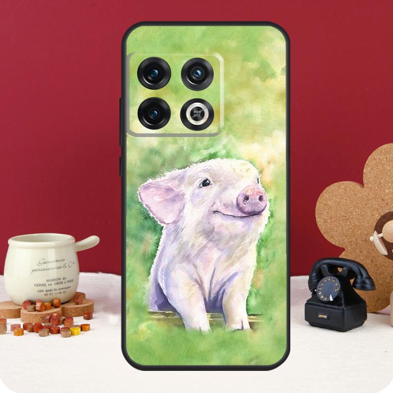 Cartoon Pig Cover For OnePlus Nord CE 2 3 4 Lite N10 N20 N30 OnePlus 13 12 11 10 Pro 10T 8T 12R 13R Case