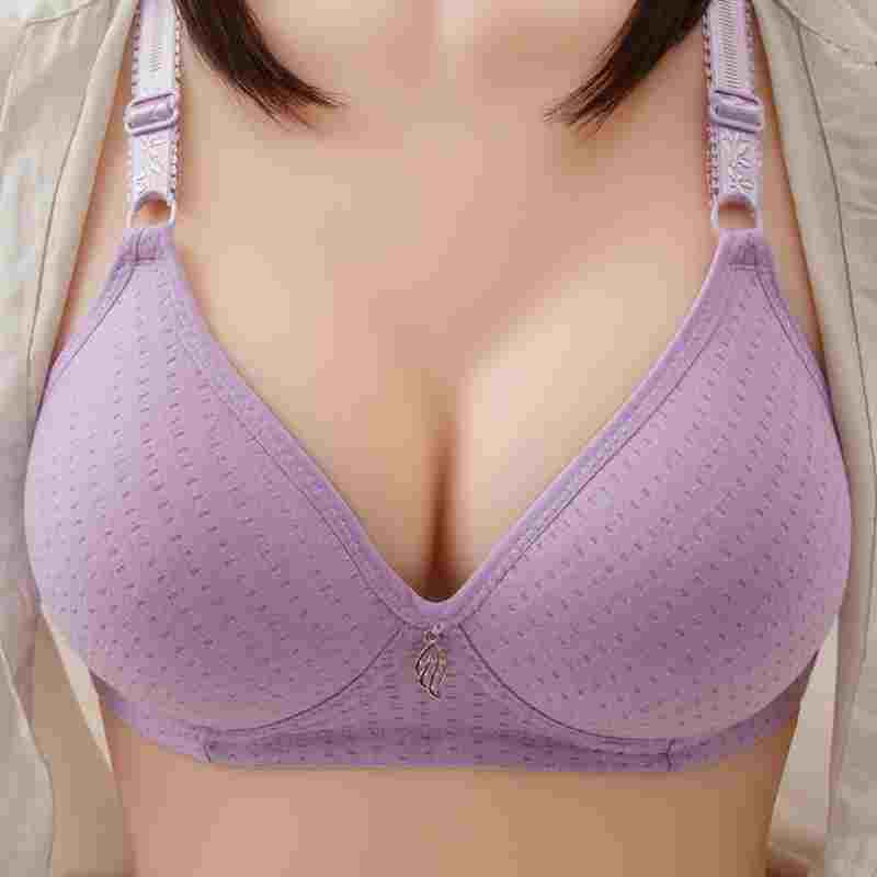 Традиционный мамин большой размер из чистого хлопка, удобный дышащий гладкий бюстгальтер с тонкой чашкой для среднего возраста и пожилых людей