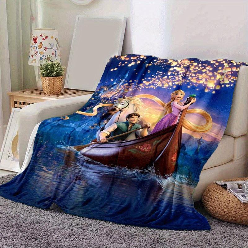 1pc Rapunzel Printing Blanket - Soft, All-Season Throw for Living Room, Bedroom,Personalized Gift with Adorable Cartoon Design