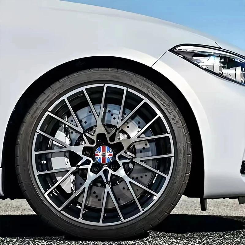 For mini fa1For MINI 4PCS 56mm Car Badge Wheel Center Cover Stickers Hub Caps Decal Cooper R55 R56 R60 R61 Countryman Clubman Aceman JCW