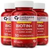 Carbamide Forte Biotin Supplement for Women & Men with 50 Multivitamins 90 Veg Tablets x Pack of 3