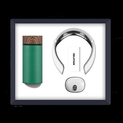 Умная термокружка, Массажер для шеи и Bluetooth-наушники Подарочный набор Вилка CN (адаптер в комплекте)