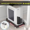 Adjustable Computer Tower Stand with Wheels and Cooling Shelf for Home Use