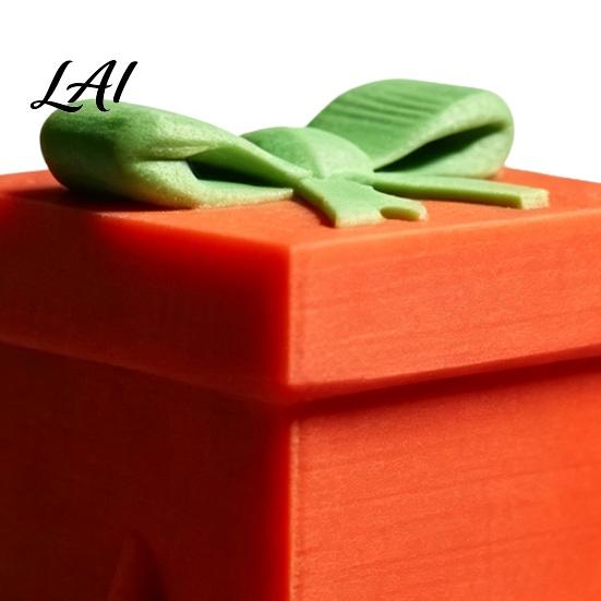 Fun Christmas Countertop Decor 3D Printed with Articulated Figurine Gift Box Legs Tabletop Ornament Funny Shelf Sitter Decorations Decorative