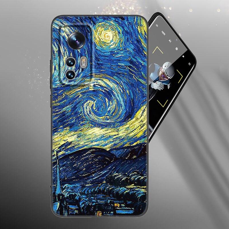 Van Gogh Starry Sky Art Phone Case For Xiaomi Mi 10T 11i 11T Note 10 11 Lite NE F1 POCO F3 M3 X3 GT NFC M4 X4 Pro 5G Black Cover