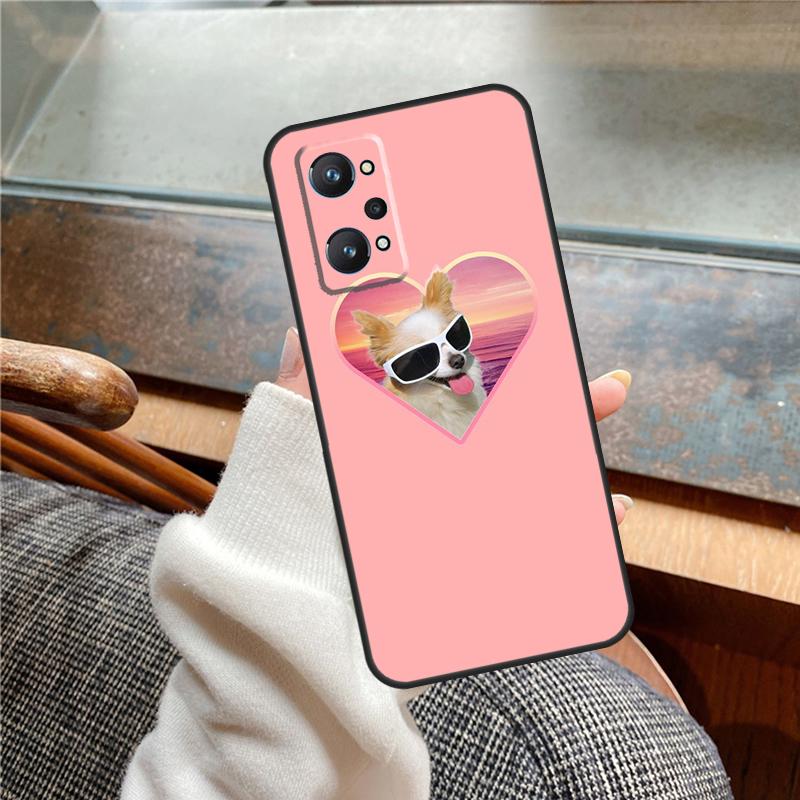 Чехол с цветочным рисунком и мордочкой чихуахуа для Realme 15 Pro 11 12 13 14 Pro Plus C65 C67 C61 C53 C55 C51 C25 C63 C71 C75 GT6 GT7