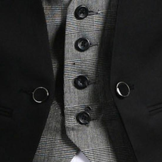 Однобортный костюм с v-образным вырезом, жилет, отличное мастерство, искусственный двухсекционный мужской деловой жилет, рабочая одежда