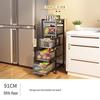 Multilayer Carbon Steel Kitchen Storage Rack with Pull-Out Baskets