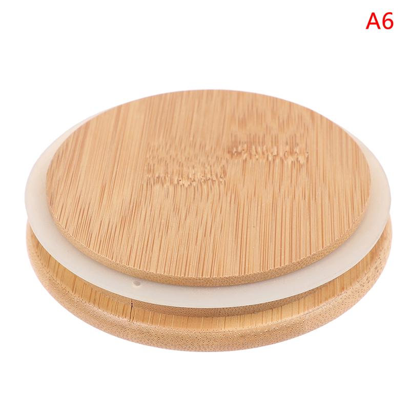 Деревянная крышка для банки Силиконовое кольцо с уплотнительной крышкой Цветочная деревянная крышка для банки