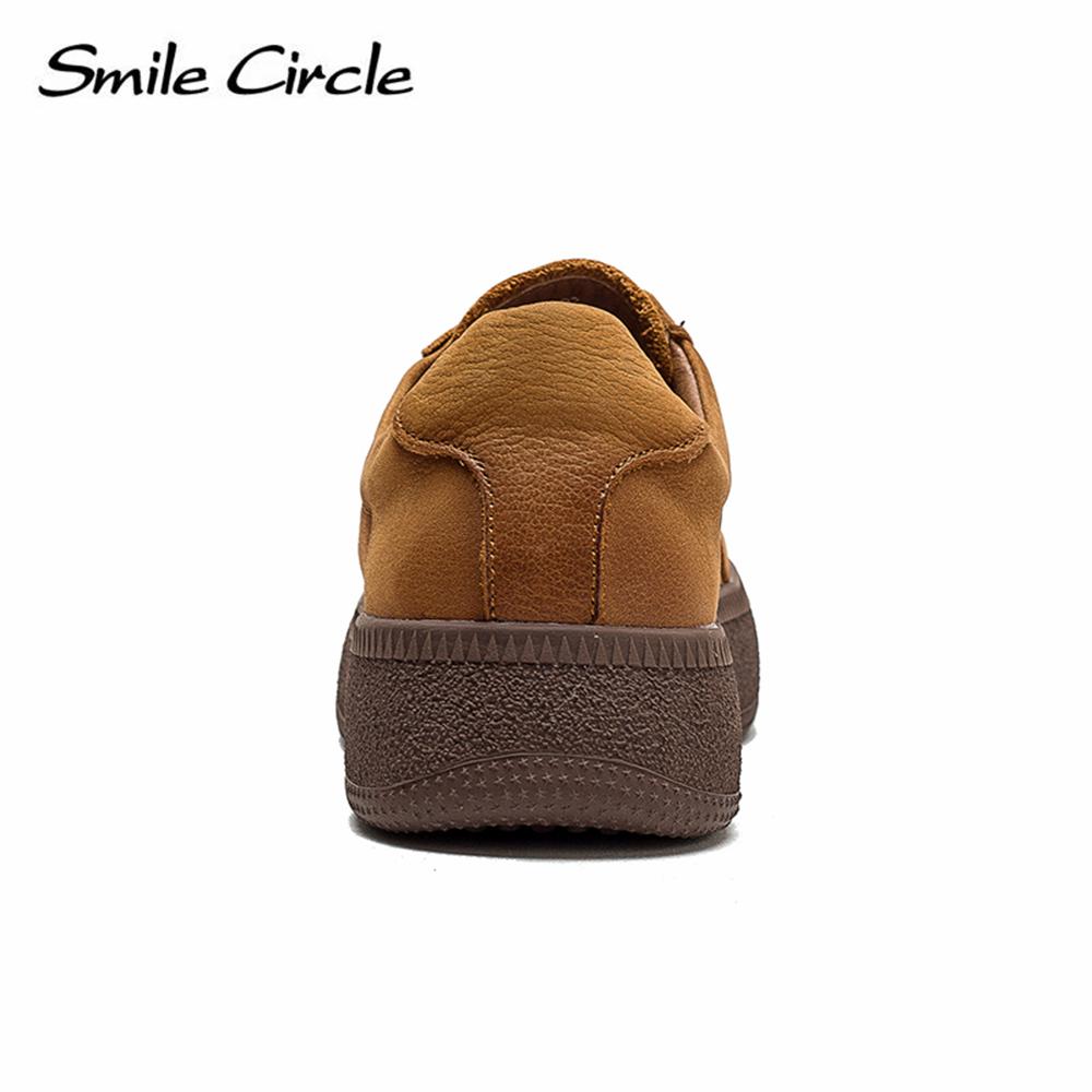 Женские кроссовки из натуральной кожи, низкие туфли на плоской подошве с круглым носком, модная удобная женская повседневная обувь