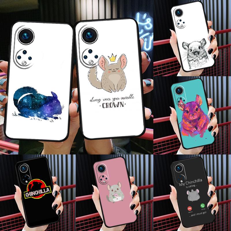 Чехол с рисунком шиншиллы для Huawei P20 P30 P40 Lite Pro P Smart 2019 Nova 9 5T, чехол для телефона Honor 50 8X 9X 10i