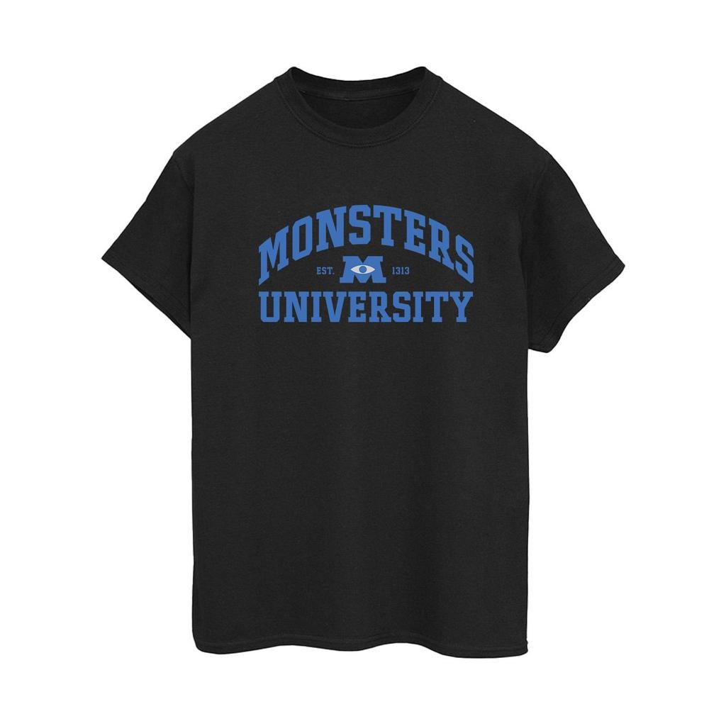 Disney Womens/Ladies Monsters University Logo Cotton Boyfriend T-Shirt