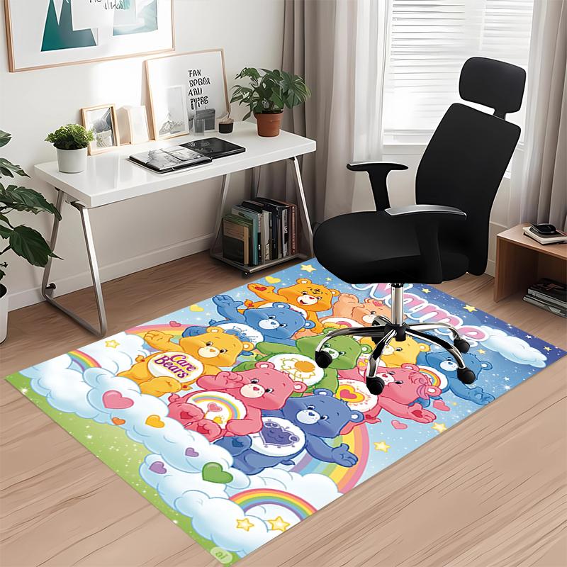 Custom Name Bear Printed Carpet Rug For Office Chair Living Room Bedroom Kitchen Room Decor Gifts