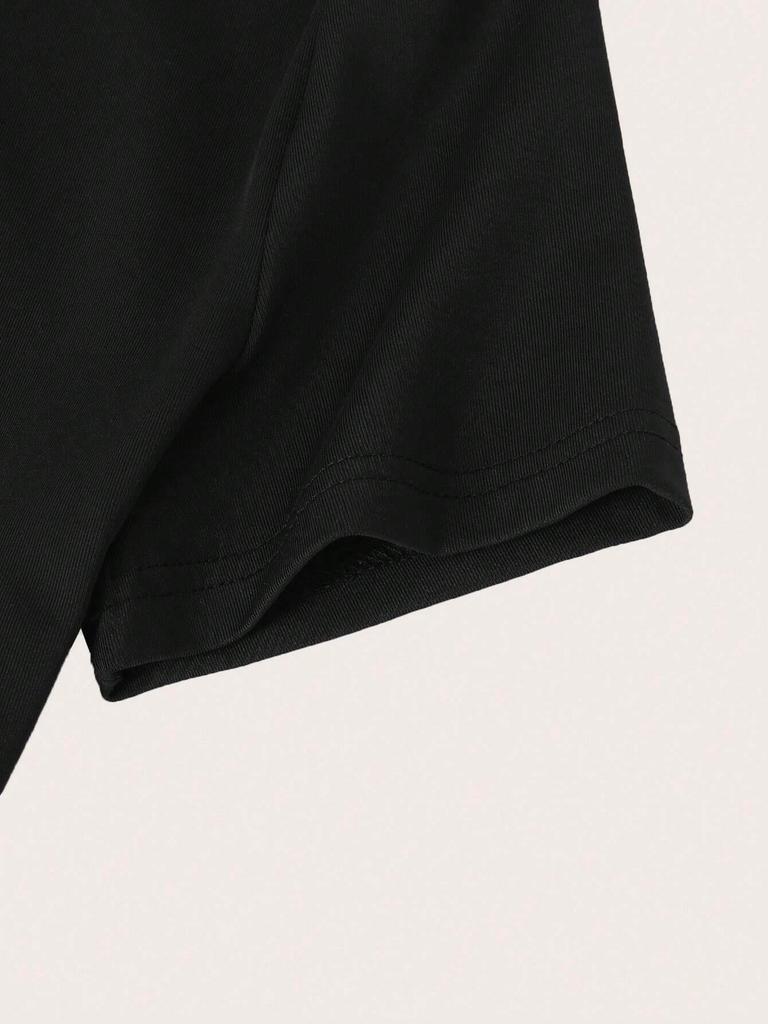 Модный женский кроп-топ с принтом дракона - Облегающий, Короткий рукав, Китайский стиль