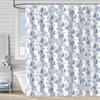 Digital Printing Shower Curtain Waterproof And MildewProof Curtain Watercolor Flower Flower Plant Flower Ben Bathroom Partition Free Punching