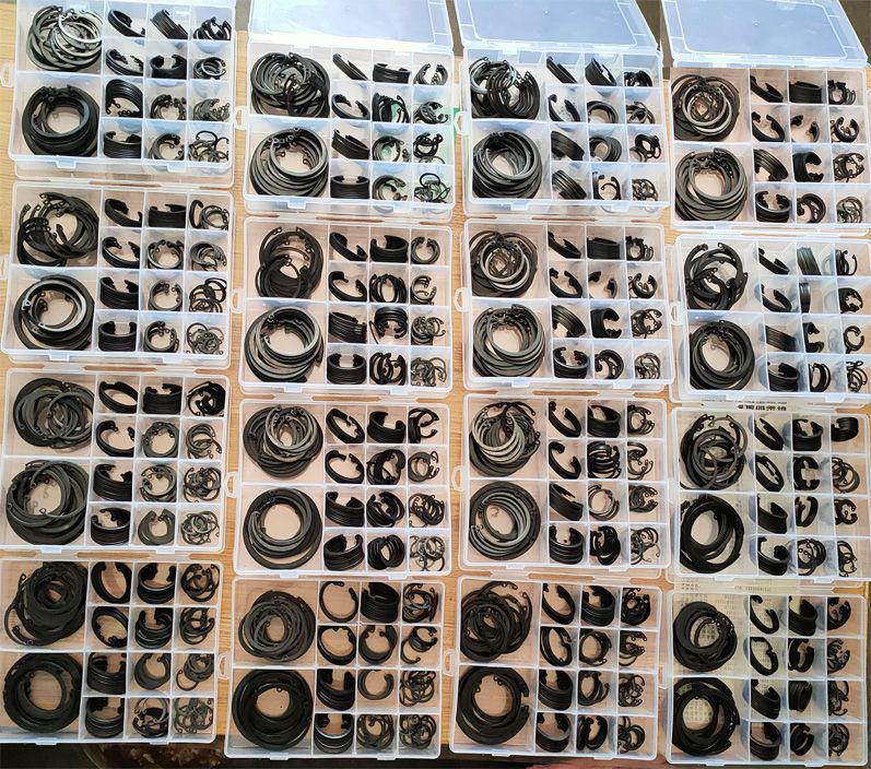 Snap Ring Assortment Kit: Shaft, Hole, Internal & External C-Clip Set