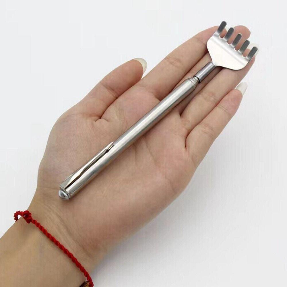 Hot Stainless Steel Back Itch Scratcher Telescopic Pocket Size Massage Tool Handy Health Care
