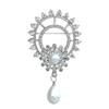 Suit brooch high-end light luxury Ferris wheel niche corsage pin hanging beads with jewelry