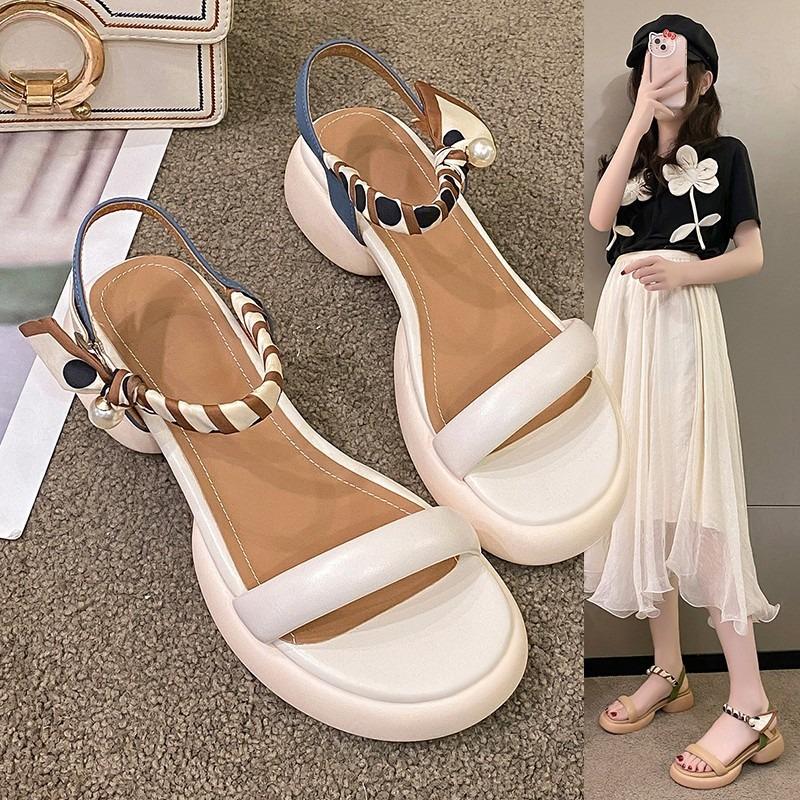 Босоножки женские летние слово на платформе сказочный стиль с юбкой темперамент универсальные босоножки модные простые женские туфли