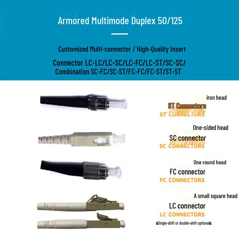AIENKIS Armored OM2 Multimode Fiber Optic Patch Cable