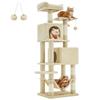 FEANDREA Cat Large Multiple Space поставляется с когтеточкой устраняет недостаток высоты бежевый PCT192M01 башня, тонкий, кошка, кошки, стационарный, экономия, гамак,