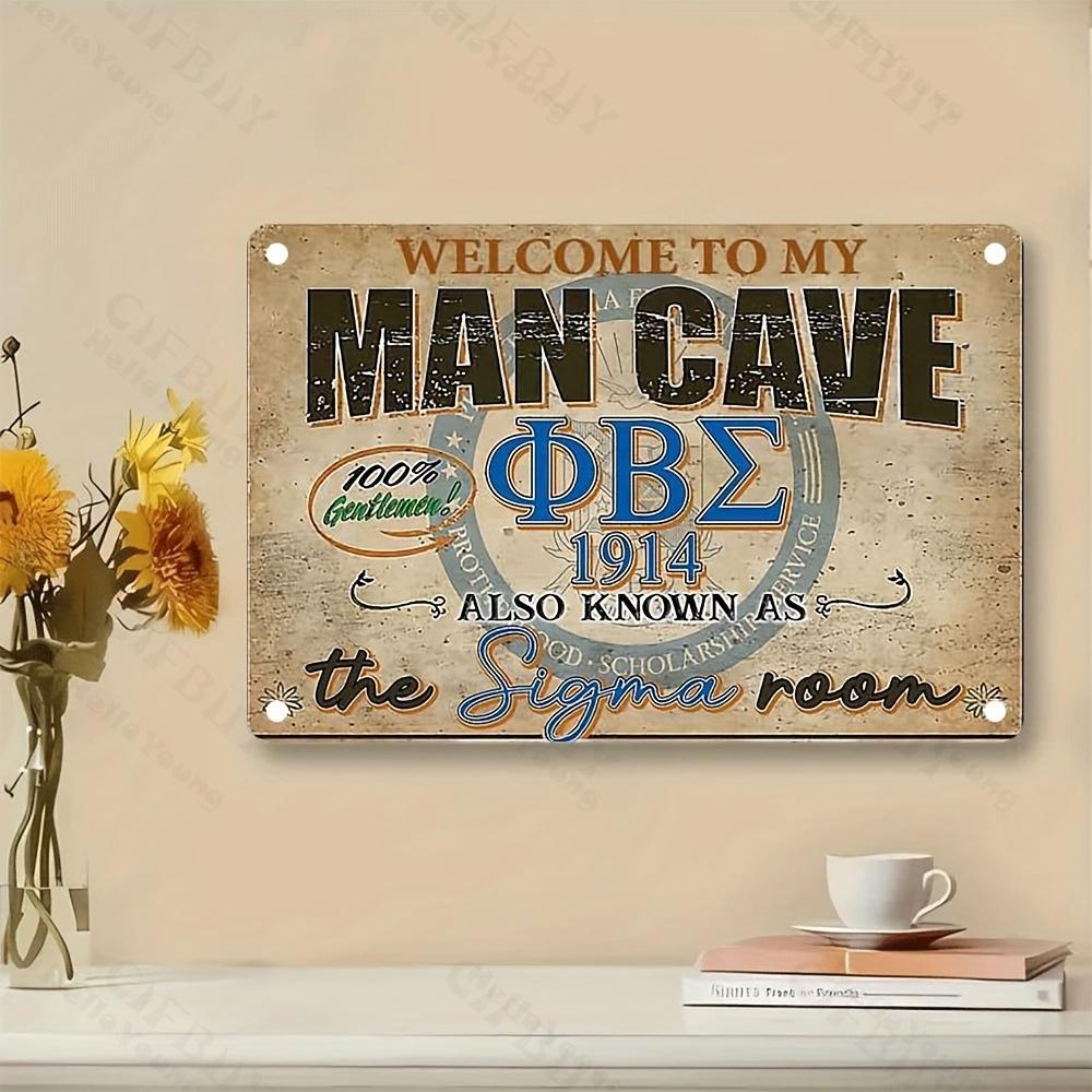 Phi Beta Sigma 1914 Iron Metal Sign Wall Decor for Man Cave Bar Fraternity House Rust Resistant Easy To Hang Collectible Sign