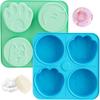 2pcs Dogs Treat Molds, Silicone Dog Treat Ice Cube Trays for Freezer, Reusable Ice Molds for Frozen Treats, Fits Most Dog Water Bowls