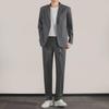 Men's Trendy Korean-Style Casual Business Suit, Spring 2024, Handsome Solid Color, No Ironing Required